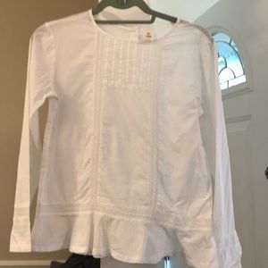 BNWT GIRLS SIZE 14 white Cotton Shirt